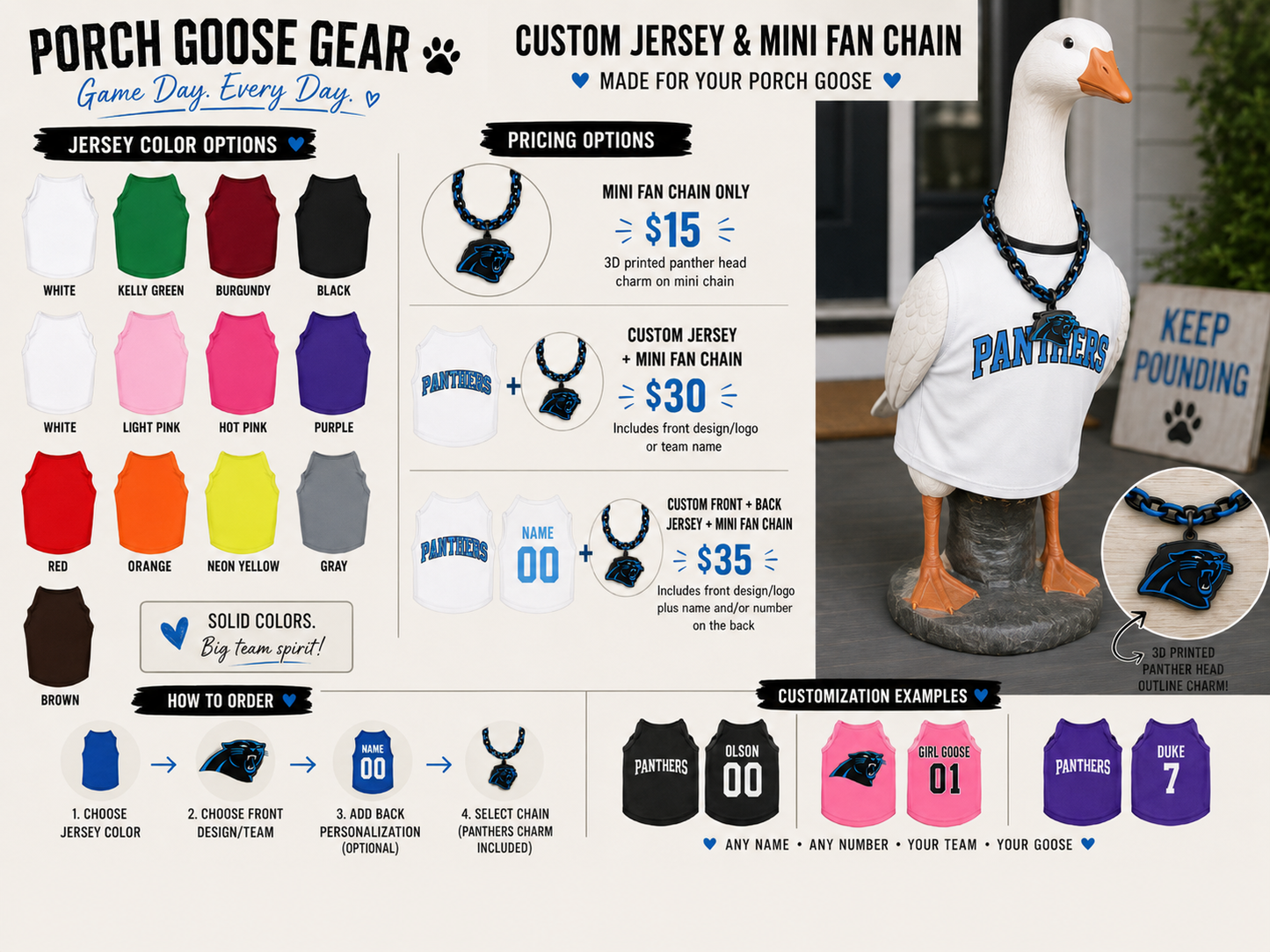 Game Day Porch Goose Accessories