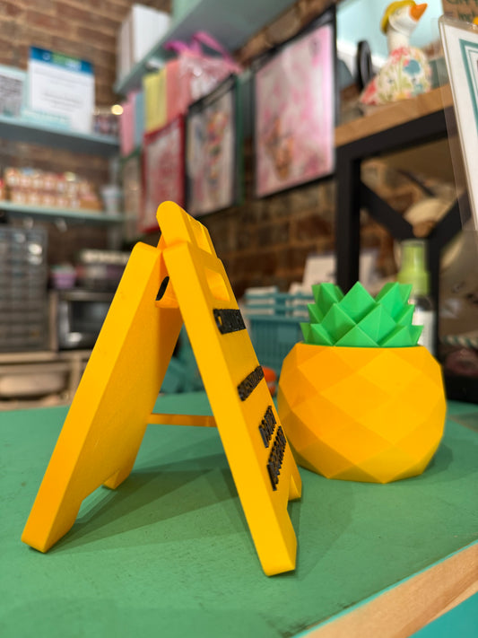 Caution overstimulated Desk Sign