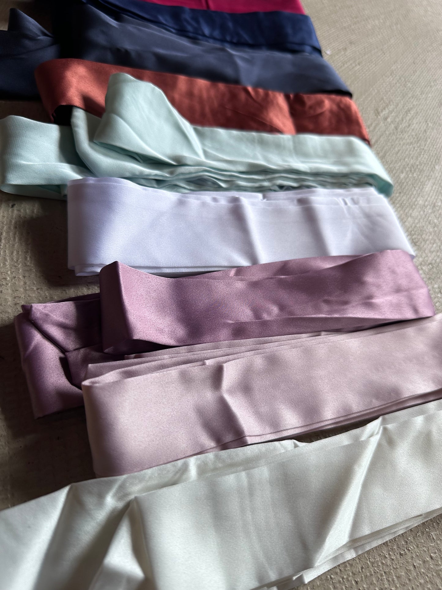 Satin Robe with Lace