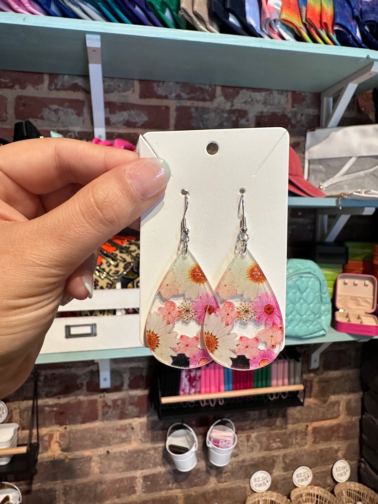 Floral Tear Drop Earrings