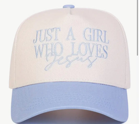 Just a Girl Who Loves Jesus Canvas Hat