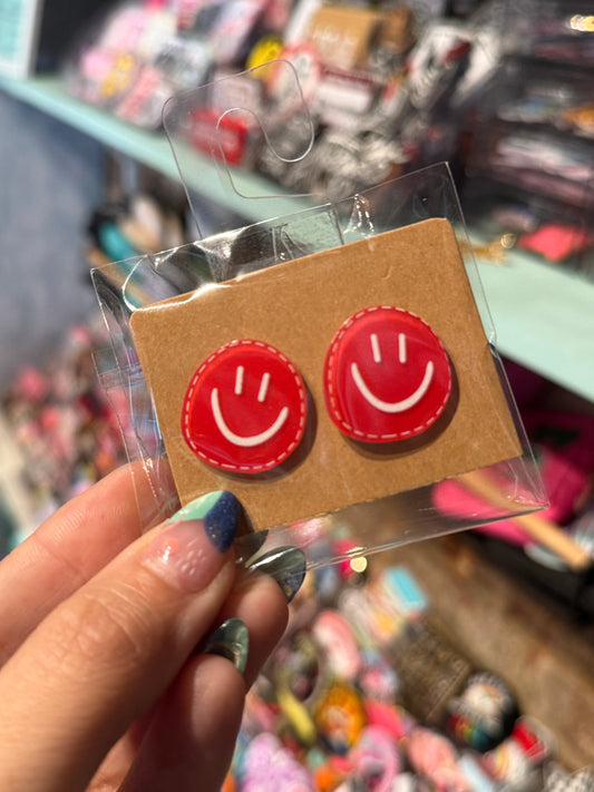 Acrylic Smiley Face Studs