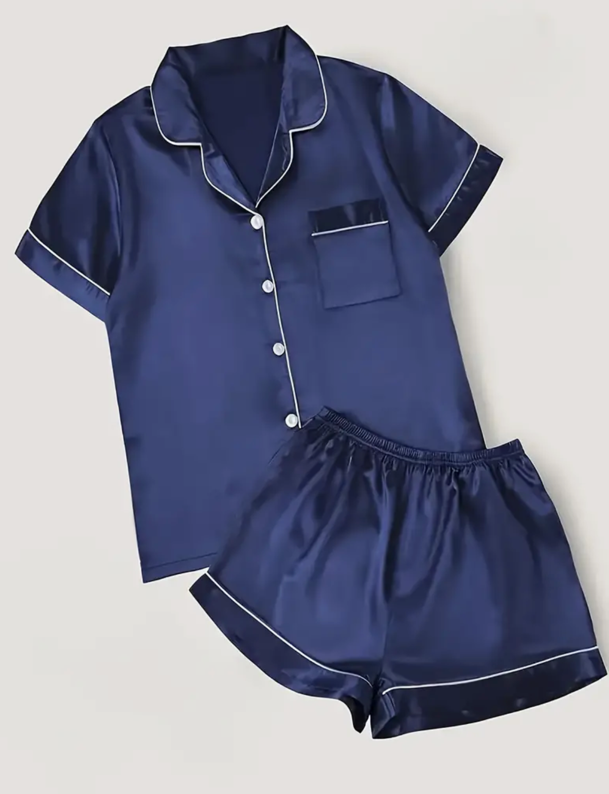 Short Sleeve/Shorts Satin Pajamas