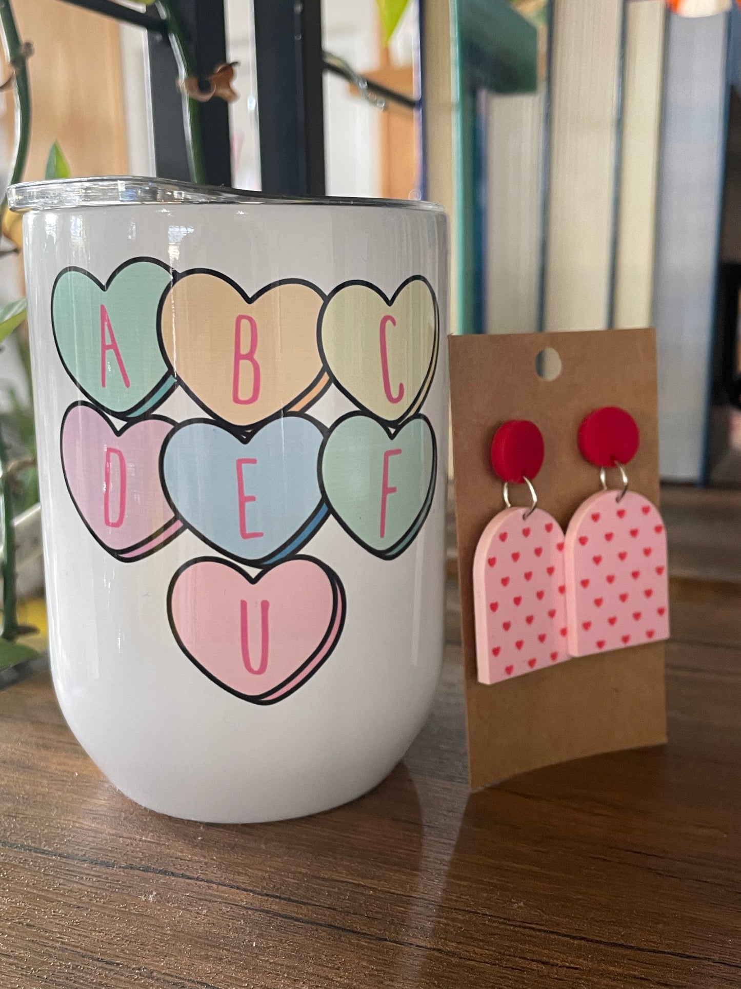 Acrylic Heart Earrings