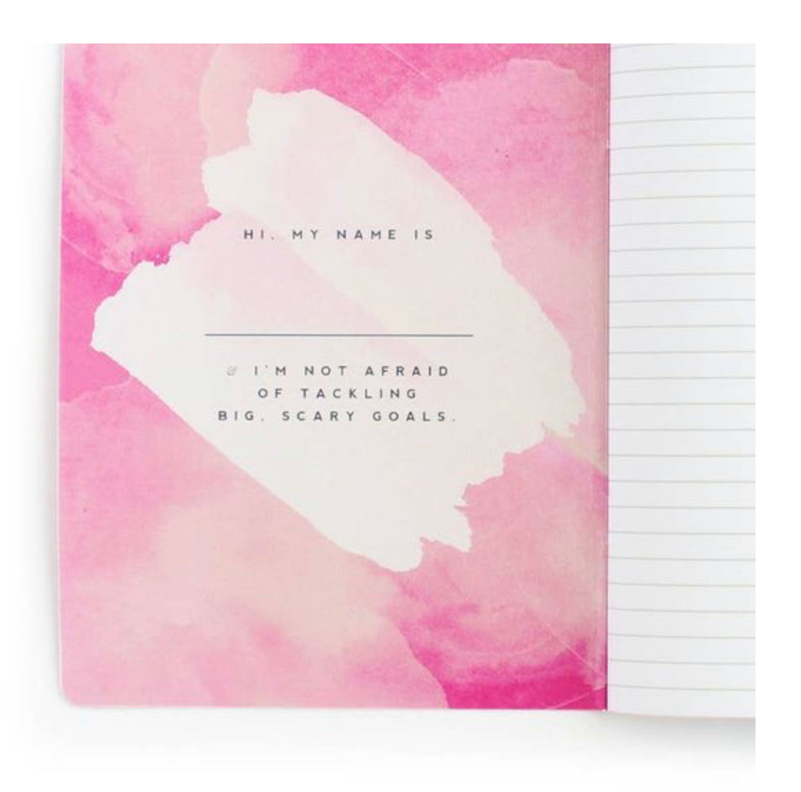 Hot Pink Notebook, BIG GOALS, Inspirational Notebook