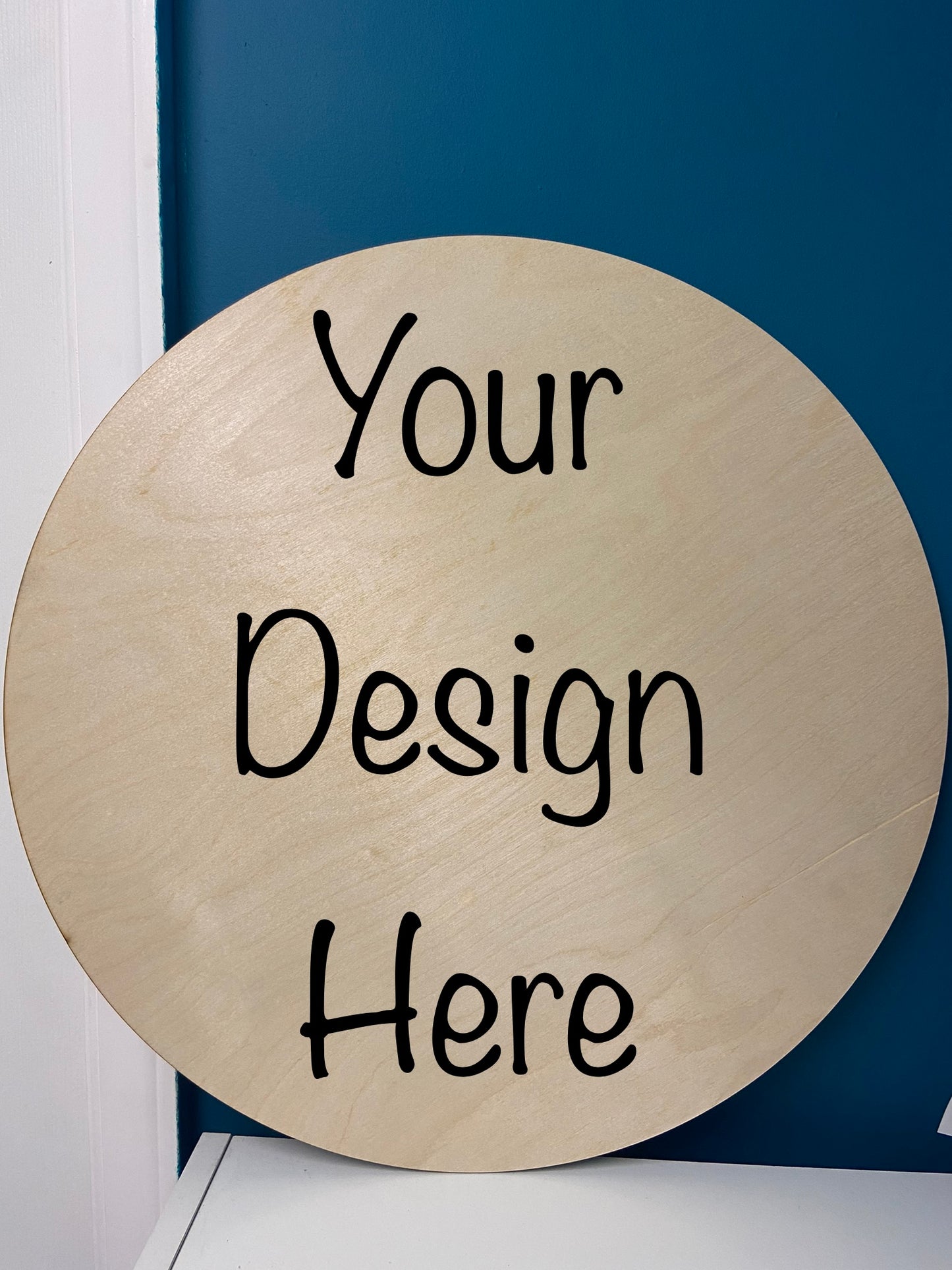 Custom Wood Round Lasered Wood Sign 24”