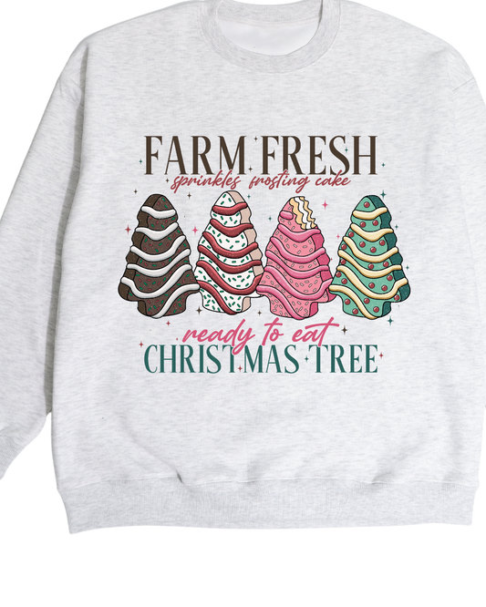 Farm Fresh Christmas Tree Cakes - Crewneck