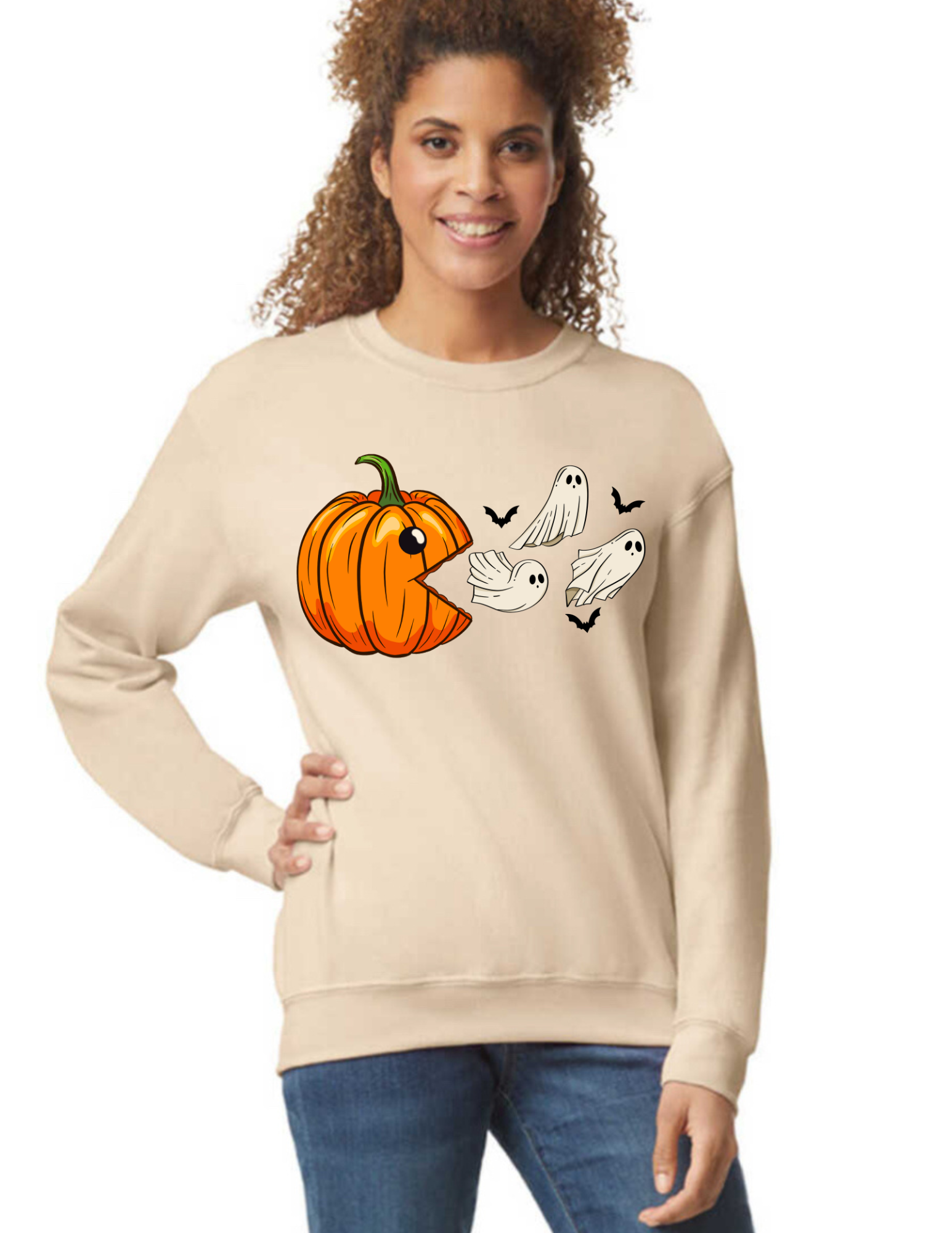 Pumpkin Pacman Crewneck Sweat