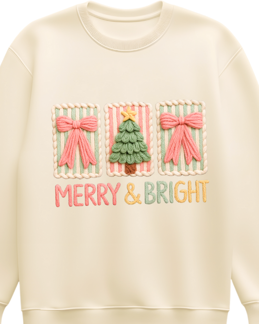 Merry & Bright Pink - Crewneck