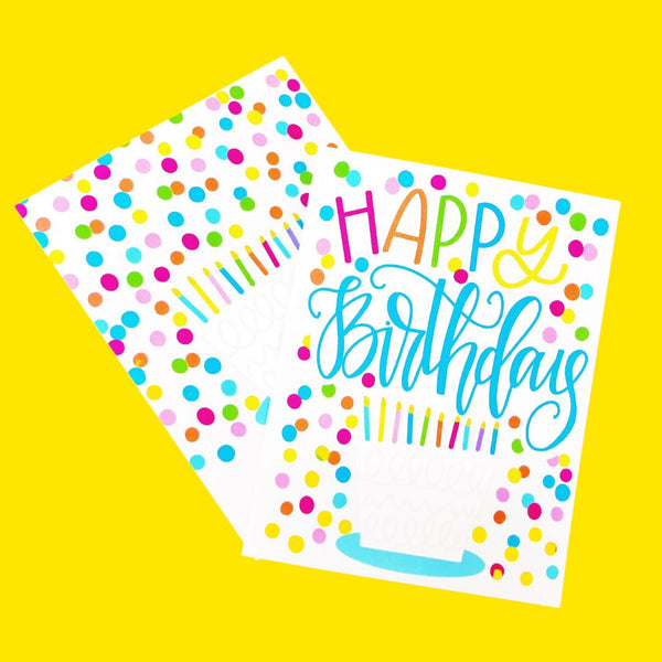 Note Card - Happy Birthday Cake