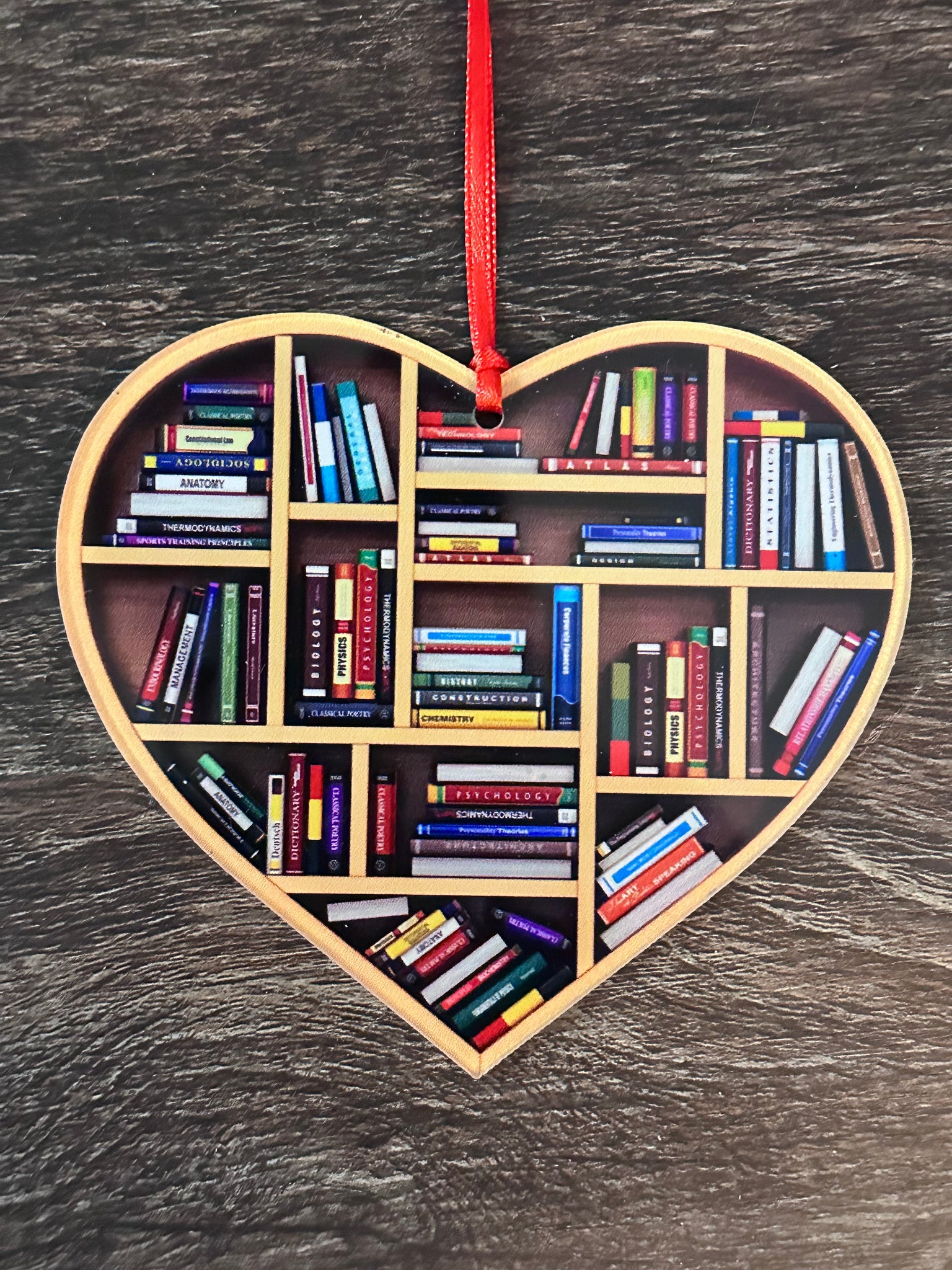 Acrylic Heart Bookshelf Ornament
