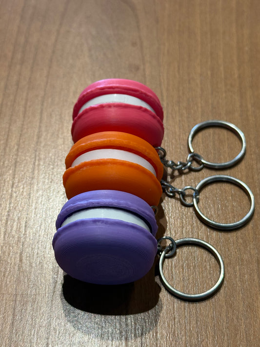 Macaron Fidget Clicker Keychain