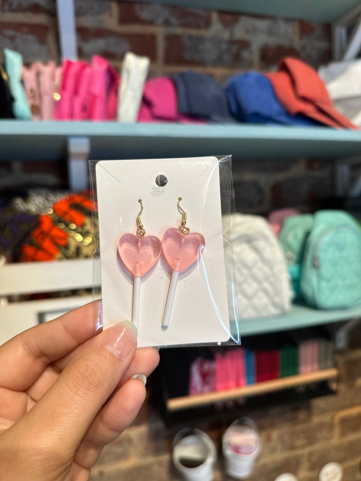 Pink Heart Candy Sticks