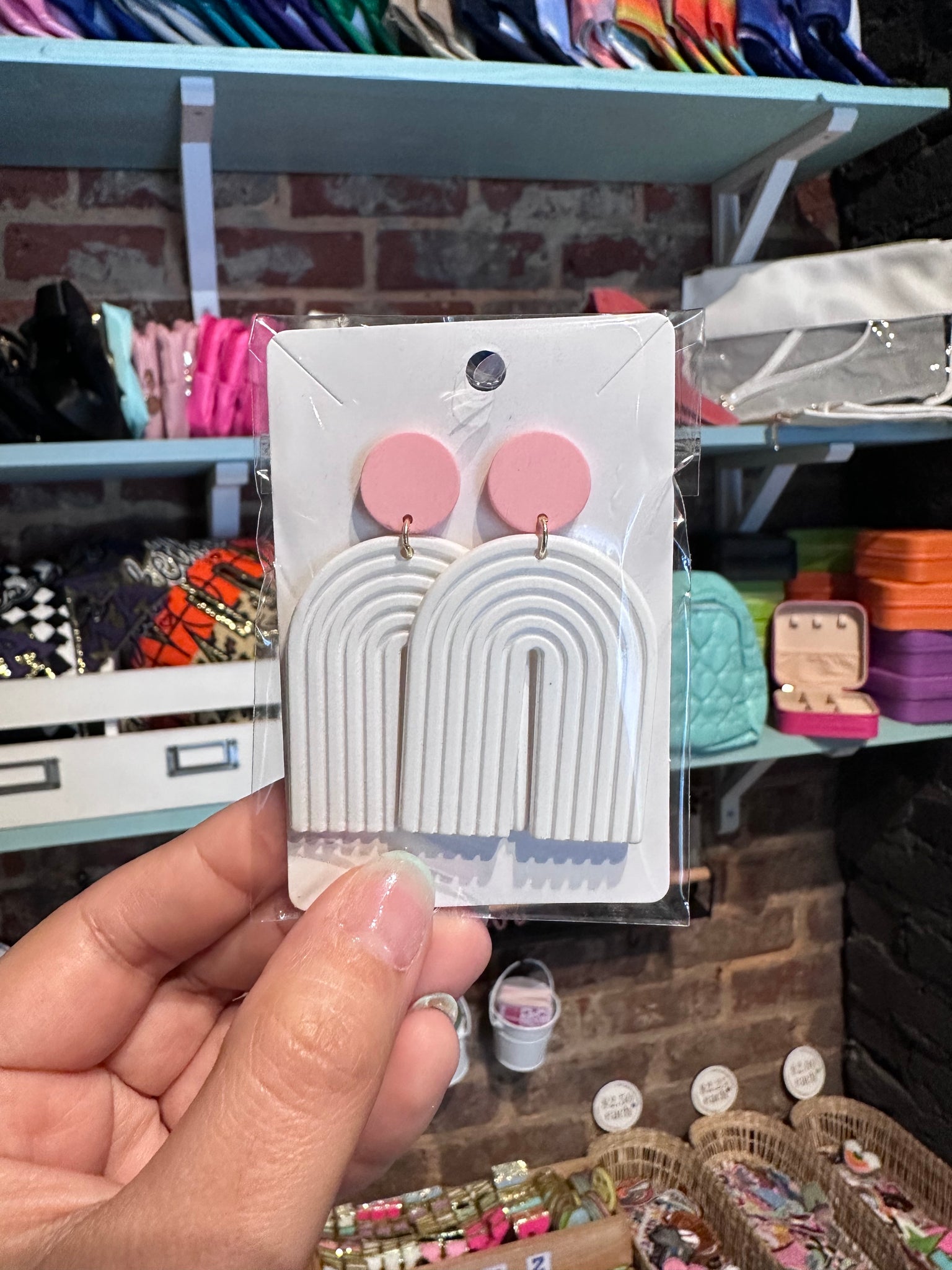 White Rainbow Earrings