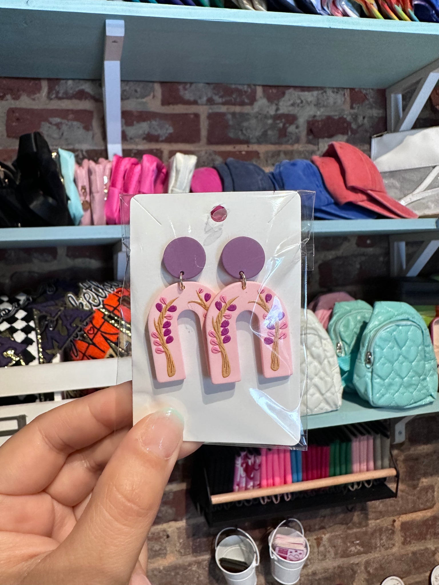 Lavender and Pink Earrings