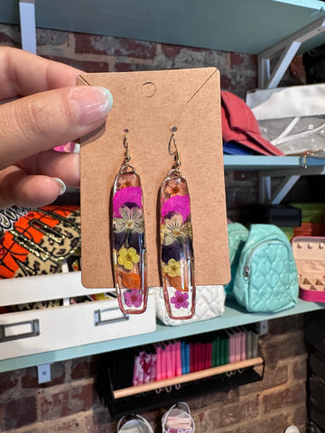 Resin Floral Earrings