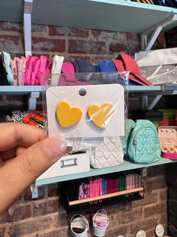 Yellow Heart Studs