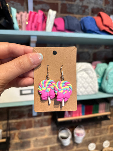 Lollipop Clay Popsicle Earrings