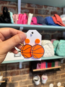 Acrylic Basketball Earrings