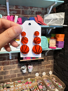 Basketball Dangle Earrings