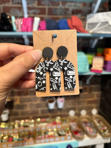 Chalkboard Clay Earrings