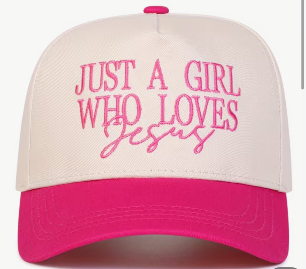 Just a Girl Who Loves Jesus Canvas Hat