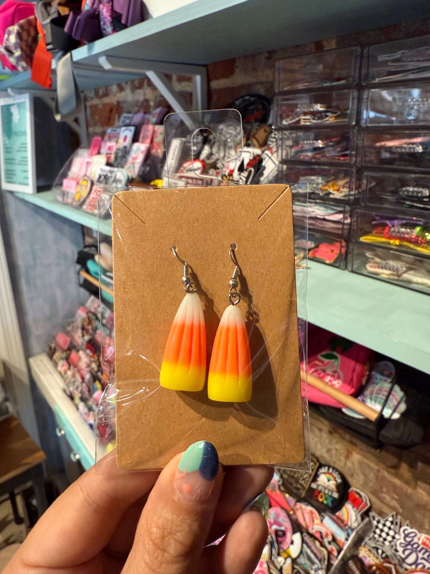 Candy Corn Earrings