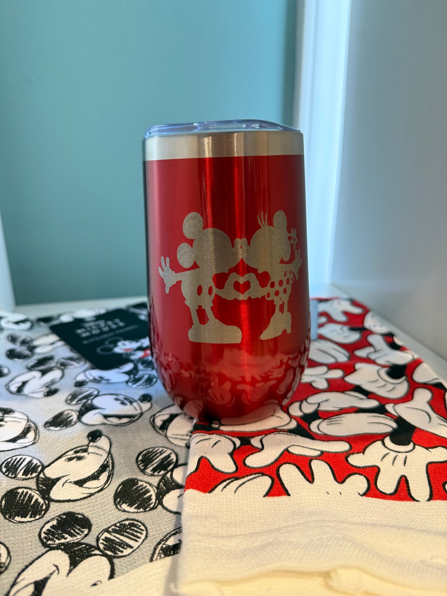 Mickey & Minnie Love Wine Tumbler