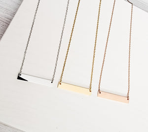 Medium Horizontal Bar Necklace