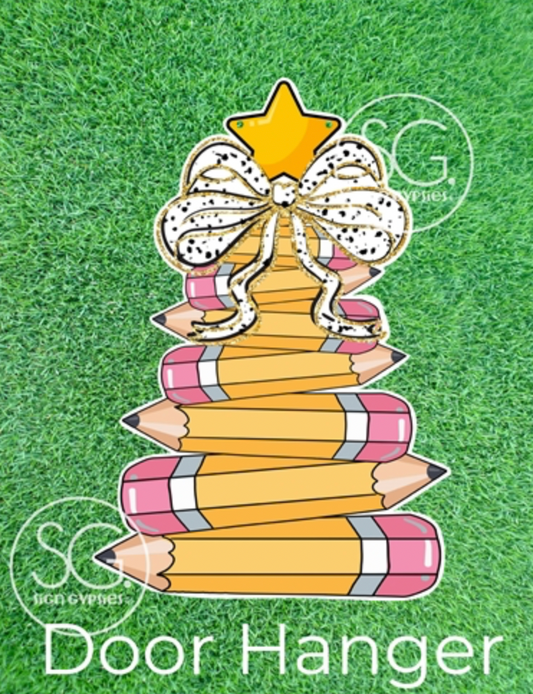 Pencil Tree Door Hanger - 22"x15"
