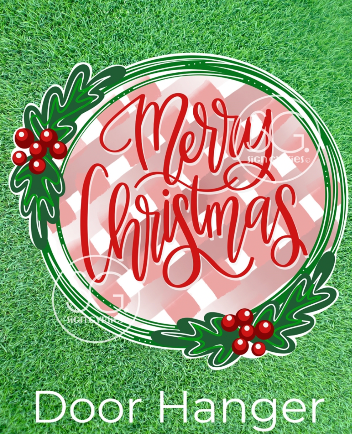 Merry Christmas Door Hanger - 24"x26"