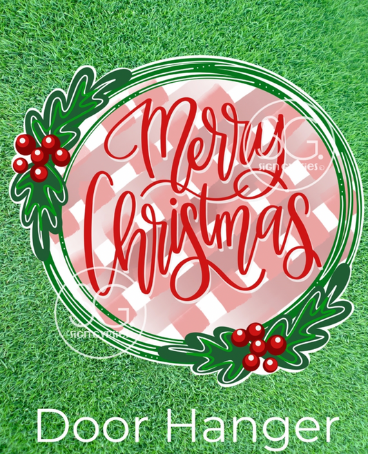 Merry Christmas Door Hanger - 24"x26"