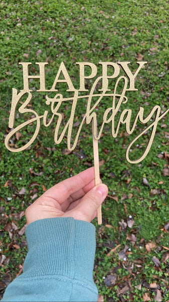 Happy Birthday Cake Topper (12 Designs to Choose From)