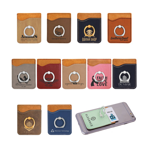 Phone Wallet with Ring - Available in 12 different colors