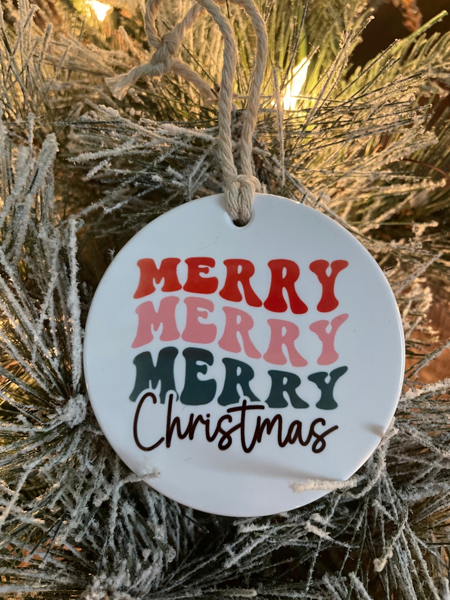 Merry Merry Merry Christmas Ornament