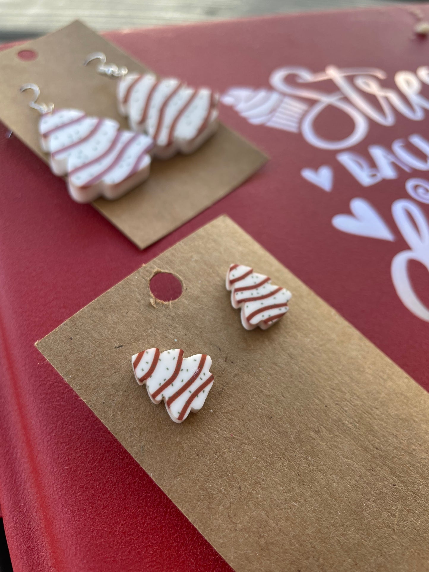 Christmas Tree Cake Earrings