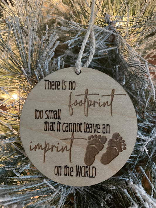 Angel Baby Footprints Ornament