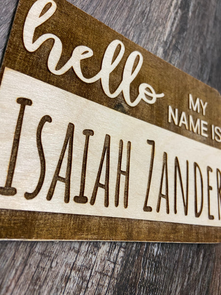 Baby Name/Baby Stat Introduction - Photo Prop