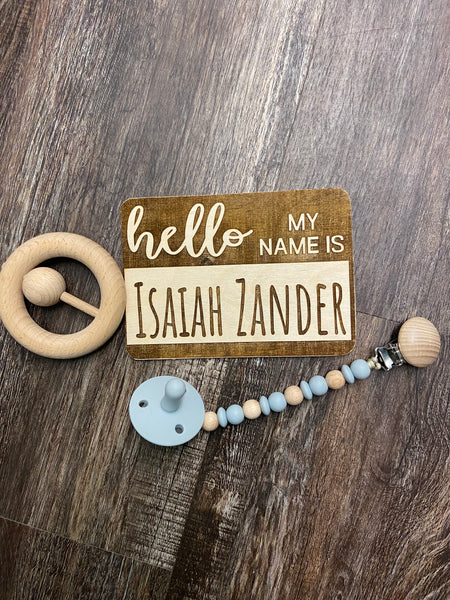 Baby Name/Baby Stat Introduction - Photo Prop