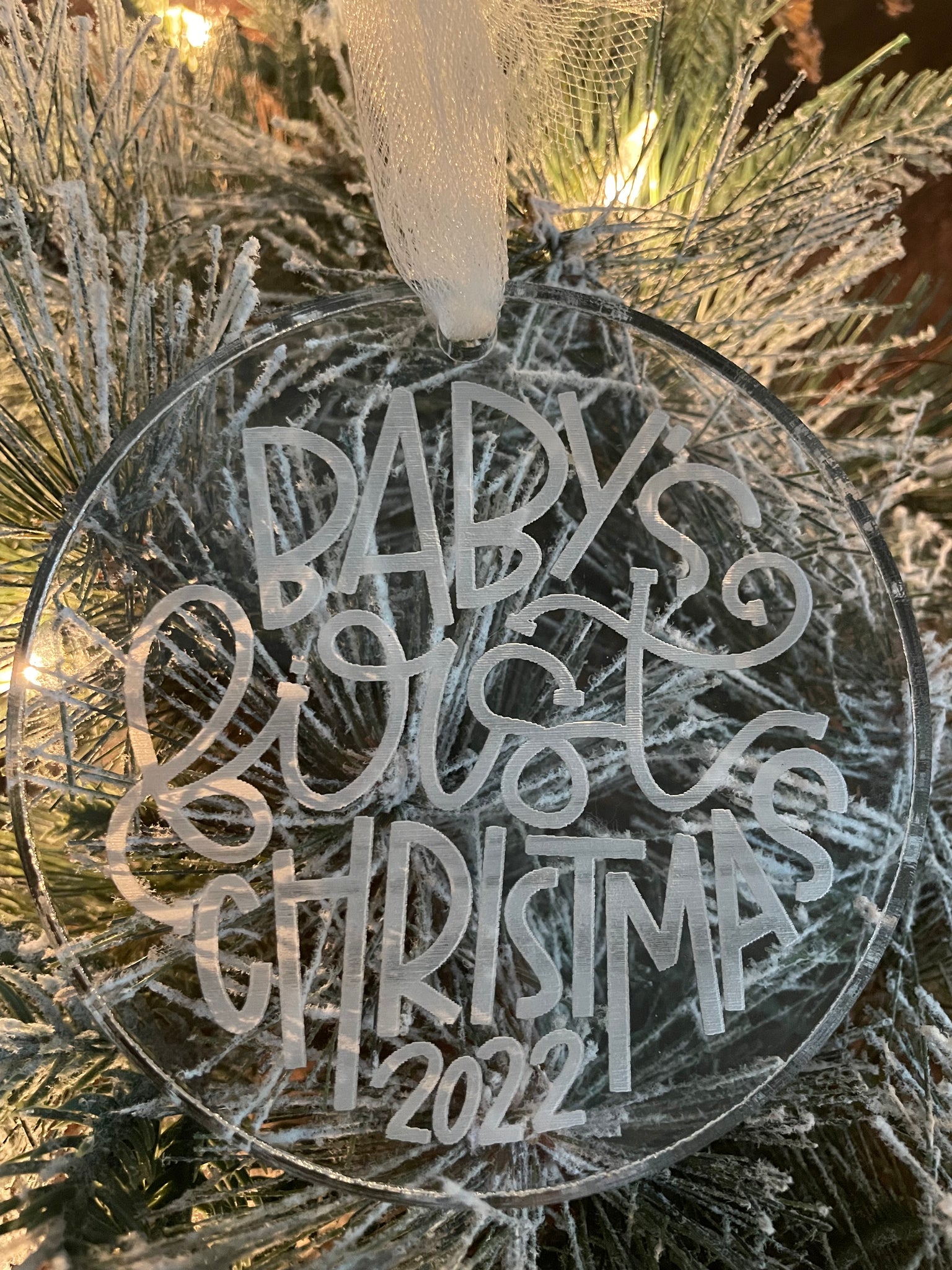 Baby’s First Christmas - Acrylic - 4” Wide