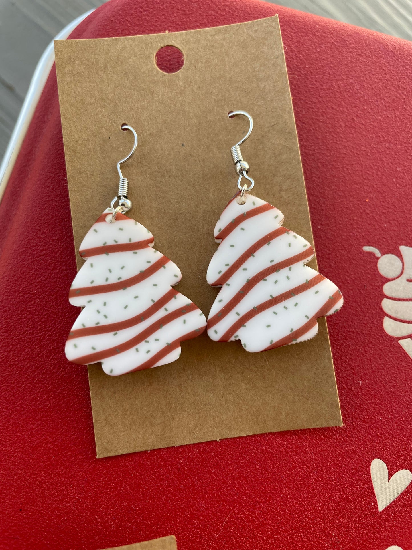 Christmas Tree Cake Earrings
