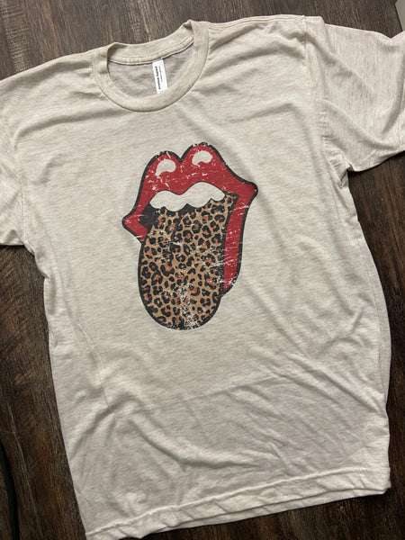 Red Lips and Leopard Tee