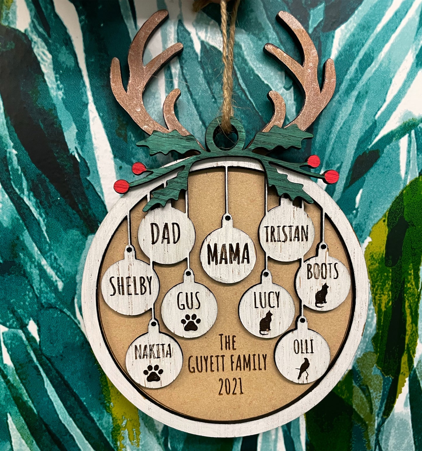 Antler Family Ornament