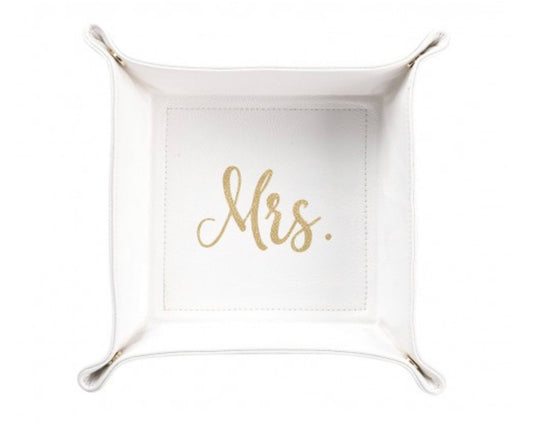 Creme Mrs. Trinket Tray - CAN NOT BE PERSONALIZED