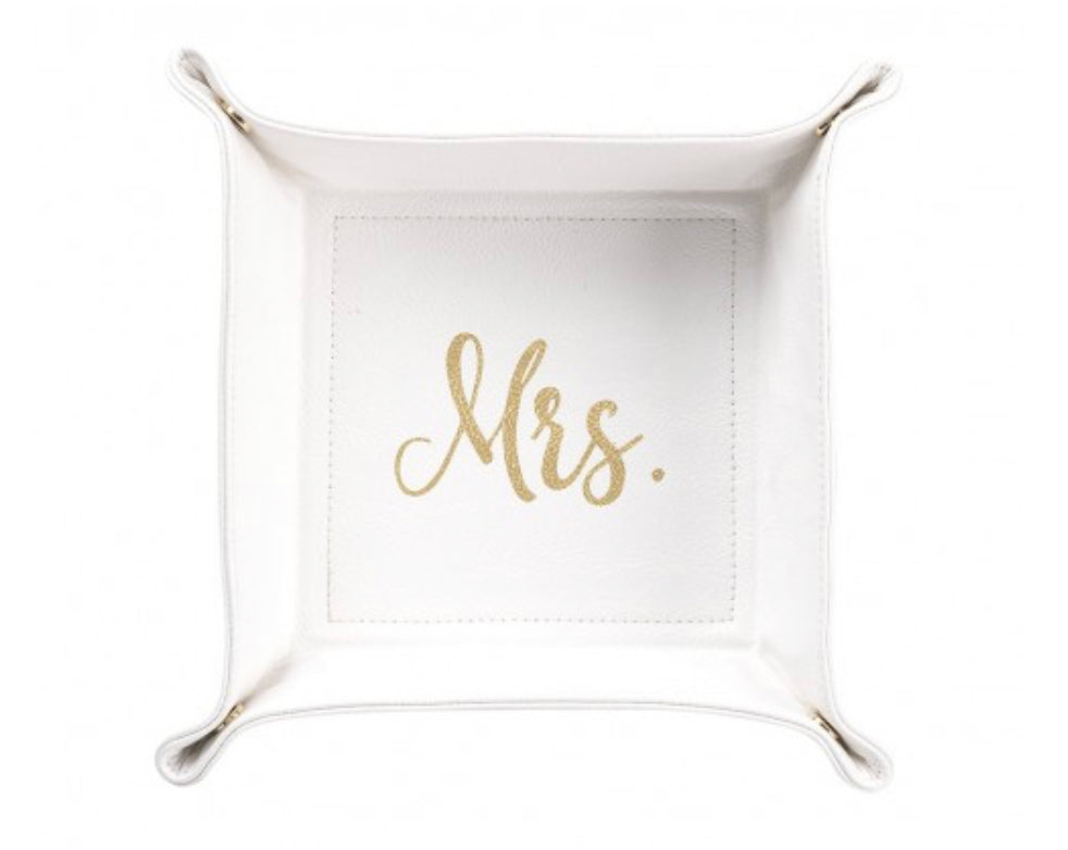 Creme Mrs. Trinket Tray - CAN NOT BE PERSONALIZED