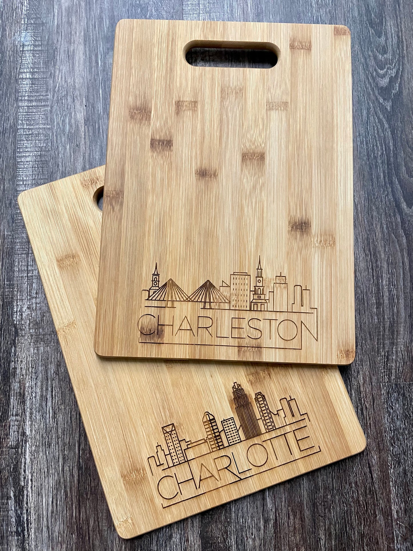 City Skyline Bamboo Cutting Board