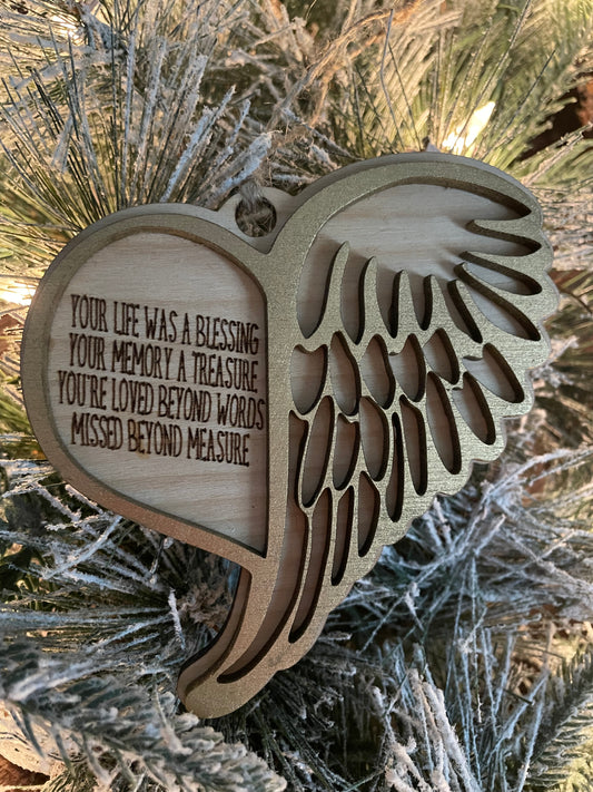 Angle Heart Ornament