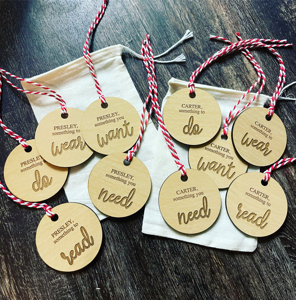 Christmas Gift Tags (Want, Need, Wear, Read)