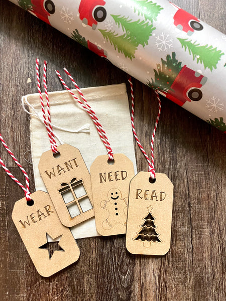 Christmas Gift Tags (Want, Need, Wear, Read)